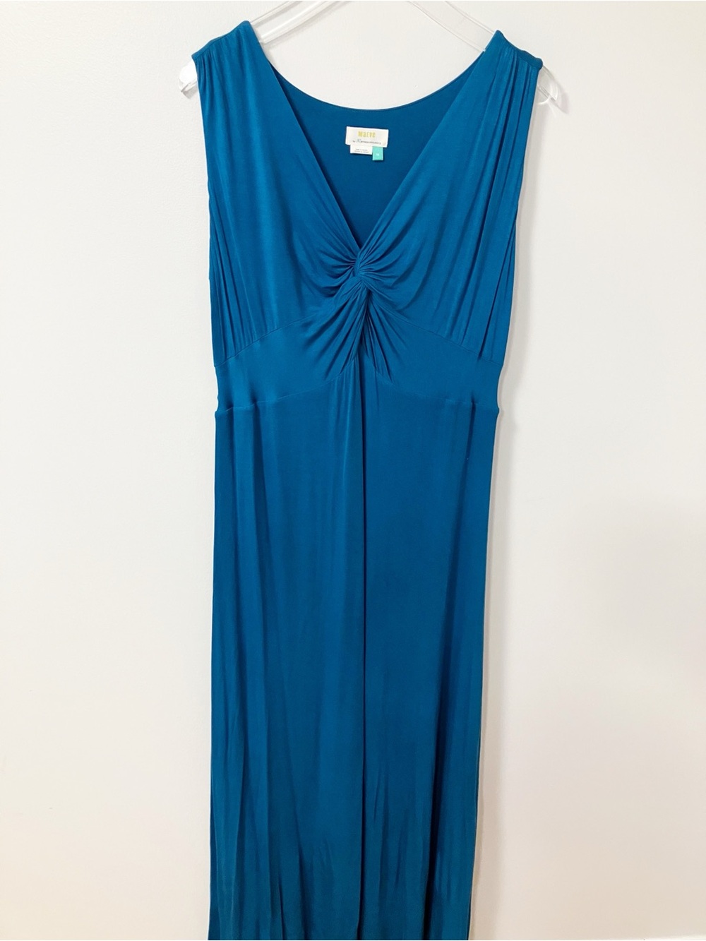 Maeve | Blue Camilla V-Neck Maxi Dress 1X Boho Chic Fairycore Flowy Minimalist